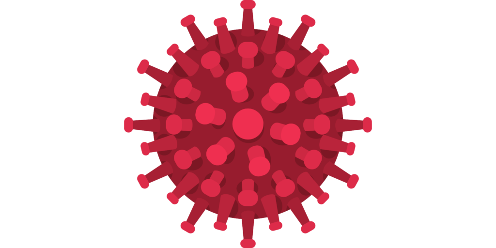 Covid Clipart includes single red corona virus
