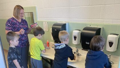 Kindergarten handwashing