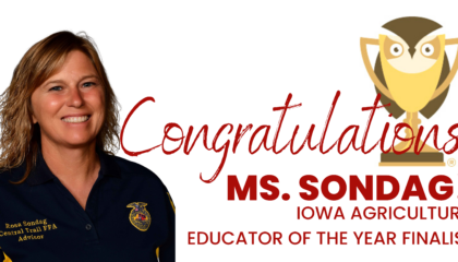 Ms. sondag iowa agriculture educator of the year (1)