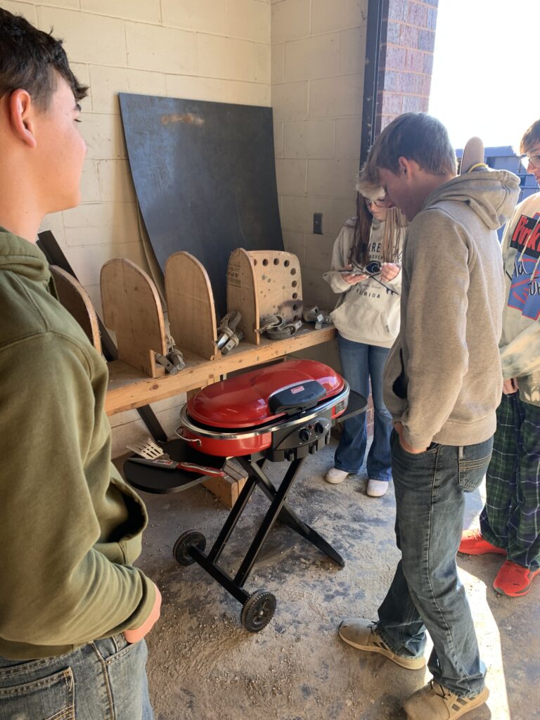 Students grill