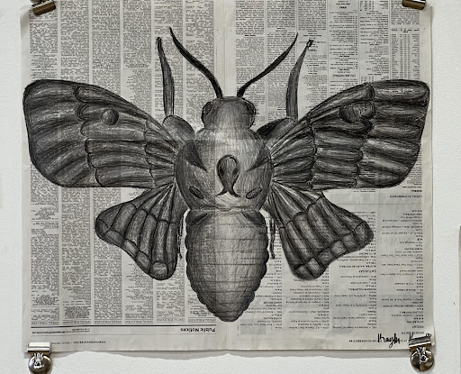 Moth newspaper art 4